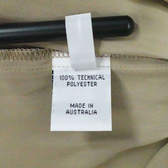 MELA PURDIE Technical Polyester Shirt Women XXS Khaki Button-Up Pocket Australia - Picture 13 of 15